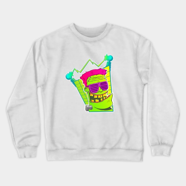 Punk Frankenstein Crewneck Sweatshirt by Chris Nixt